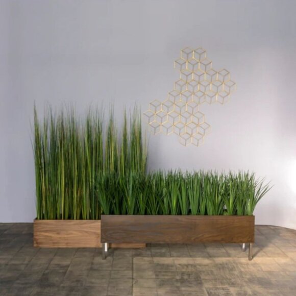 Glam metal abstract gold wall decor. very large light wight art piece honeycomb - Picture 5 of 12